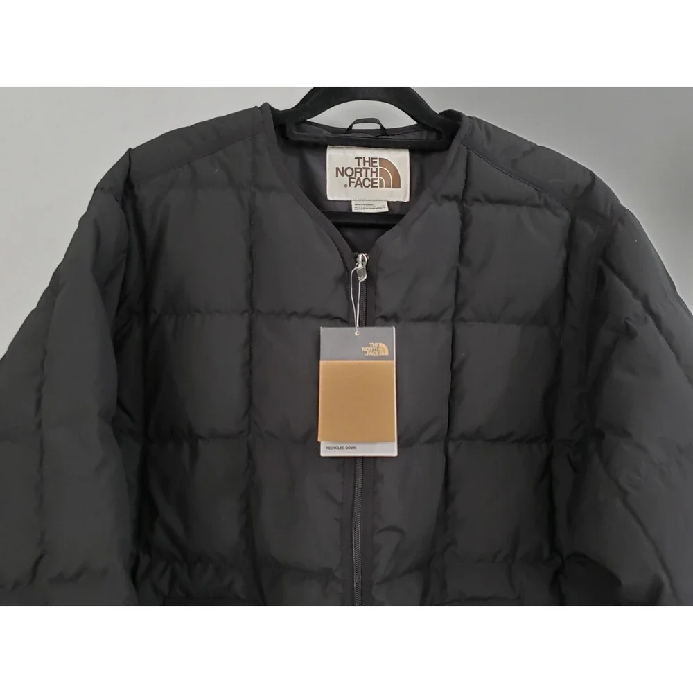 NEW XL BLACK The North Face M66 Round Neck Zipper Loose Long Sleeve Down Jacket